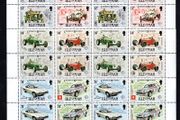 1985 Isle of Man Century of Motoring Commemorative Stamp End blocks of 8 Mint Never Hinged (MNH)