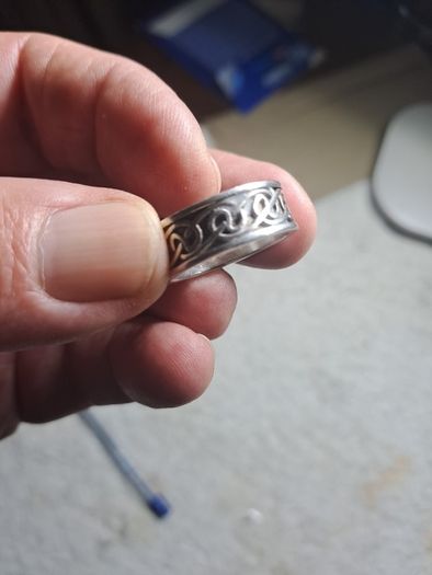 Celtic knot eternity ring sterling silver