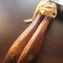 Solid Monkeypod Wood Medium Salad Servers - New Image 2