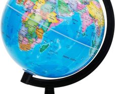 20cm World Globe Political Map - Educational Geographic Globe - Self Assembled School Globe