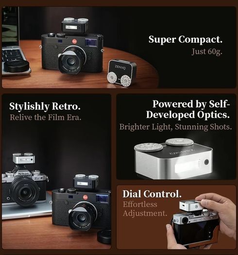 Zeniko ZA12 Ultra Compact Dual Dial Flash Silver