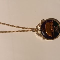 costume jewellery chain and pendant leath pingin