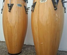 Nice Pair of LP Percussion Conga Drums made from Siam Oak