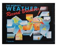 The Met. Office The World's Weather Record Breakers Near A2 Size Meteorological Poster