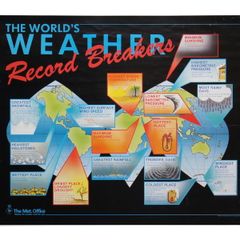 The Met. Office The World's Weather Record Breakers Near A2 Size Meteorological Poster