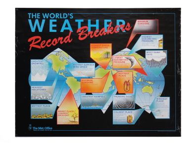 The Met. Office The World's Weather Record Breakers Near A2 Size Meteorological Poster