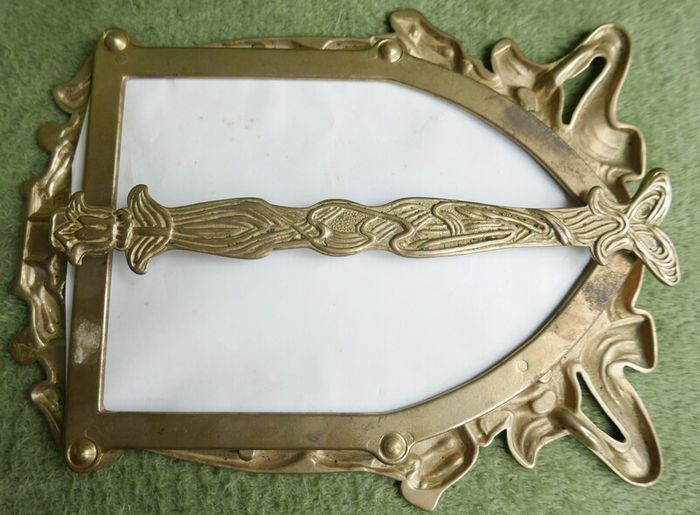 Vintage Botanical Brass Photo Frame