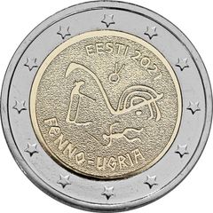 Estonia 2 Euro Commemorative Coin 2021 - The Finno-Ugric People. Uncirculated.