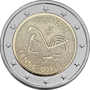 Estonia 2 Euro Commemorative Coin 2021 - The Finno-Ugric People. Uncirculated.