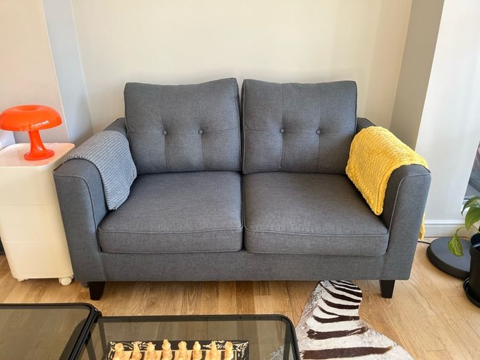 2 Grey Sofas in Excellent Condition Only 1 Year Old