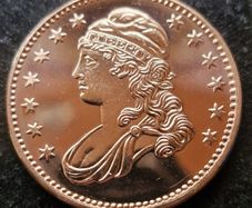 Copper 1 avdp oz Liberty Capped Bust