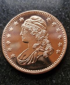 Copper 1 avdp oz Liberty Capped Bust