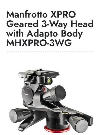 Tripod Head Manfrotto Xpro