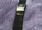 Emporio Armani Black Stainless steel watch strap