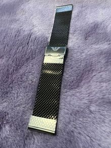 Emporio Armani Black Stainless steel watch strap