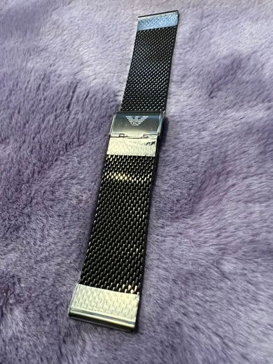 Emporio Armani Black Stainless steel watch strap