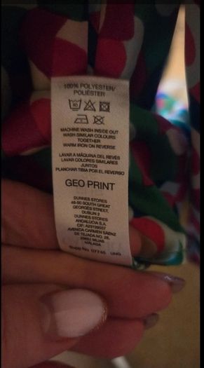 Gallery Geo Print Blouse  Size UK 8 EU 36  Colourful Long Sleeve Top