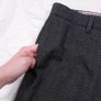 Ted Baker Dark Grey Textured Tailored Straight Wool Trousers 14UK/42EU Image 5