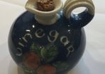 R&j Forrester Bandon Pottery Red Apple/cobalt Blue & Cream Vinegar Jug