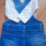 Denim dungaree dress Image 2