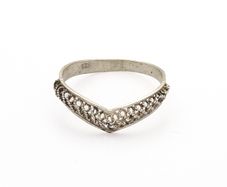Vintage 925 Sterling Silver Chevron Filigree Ring