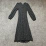 Lollys Laundry Check Midi Dress Sz 6UK 2US XS Black Long Sleeve Casual Classic Image 3