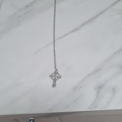 Irish silver cross and chain