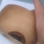 Beech hand turned treen Pot Pourri pot Image 7