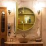 51cm Round Mirror Cabinet with Lights,with Defogger,Dimmable,Anti-Fog,3 Colors,Gold Image 4