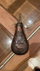 Vintage  black powder flask