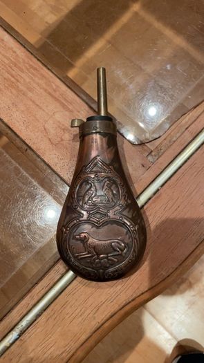 Vintage  black powder flask