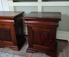 Pair of Solid Wood Bedside Lockers