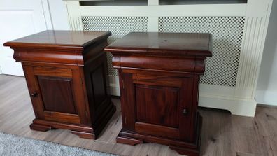 Pair of Solid Wood Bedside Lockers