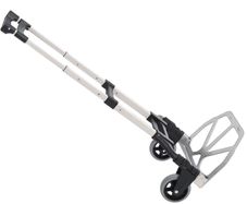 Aluminium Folding Hand Truck Trolley, Heavy Duty Foldable Sack Cart with Adjustable Telescoping Handle, 70KG Load Capacity