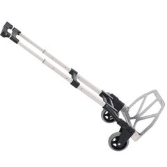 Aluminium Folding Hand Truck Trolley, Heavy Duty Foldable Sack Cart with Adjustable Telescoping Handle, 70KG Load Capacity
