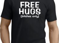 main image for ad Free Hugs Funny T-shirt tee top shirt great for stag night party