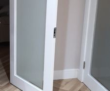 two internal double doors 2000m X 805/ 810 mm with glass panels