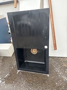 black kitchen sink