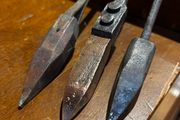 Three Antique Copper Soldering Irons