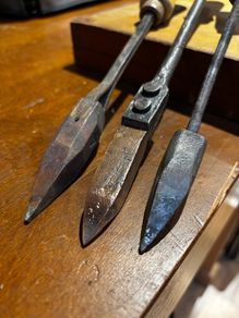 Three Antique Copper Soldering Irons