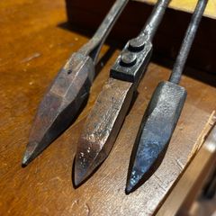 Three Antique Copper Soldering Irons
