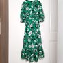 Marc Angelo Green Floral Midi Dress Summer 8UK/36EU Image 7