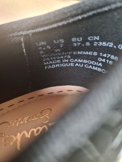 womens CLARKS Somerset Black leather ballerina flats shoes pumps Size UK 4.5 wide fit EU 37.5