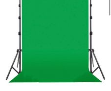 Excelvan 10x6.5ft Stand Kit Photography Set with 9ft x 6ft Green Black and White Backdrop New
