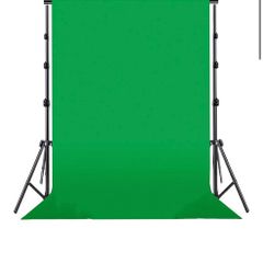 Excelvan 10x6.5ft Stand Kit Photography Set with 9ft x 6ft Green Black and White Backdrop New