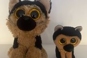Two German Shepherd TY Plushies (Small &amp; Regular)
