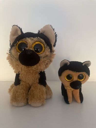 Two German Shepherd TY Plushies (Small & Regular)