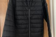 Jack &amp; Jones Men's Black Zipped Lightly Padded Jacket Size Medium