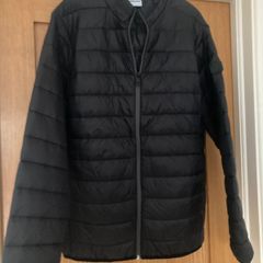 Jack & Jones Men's Black Zipped Lightly Padded Jacket Size Medium