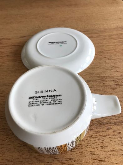 Vintage Retro Sienna Midwinter Sauce Boat & Saucer